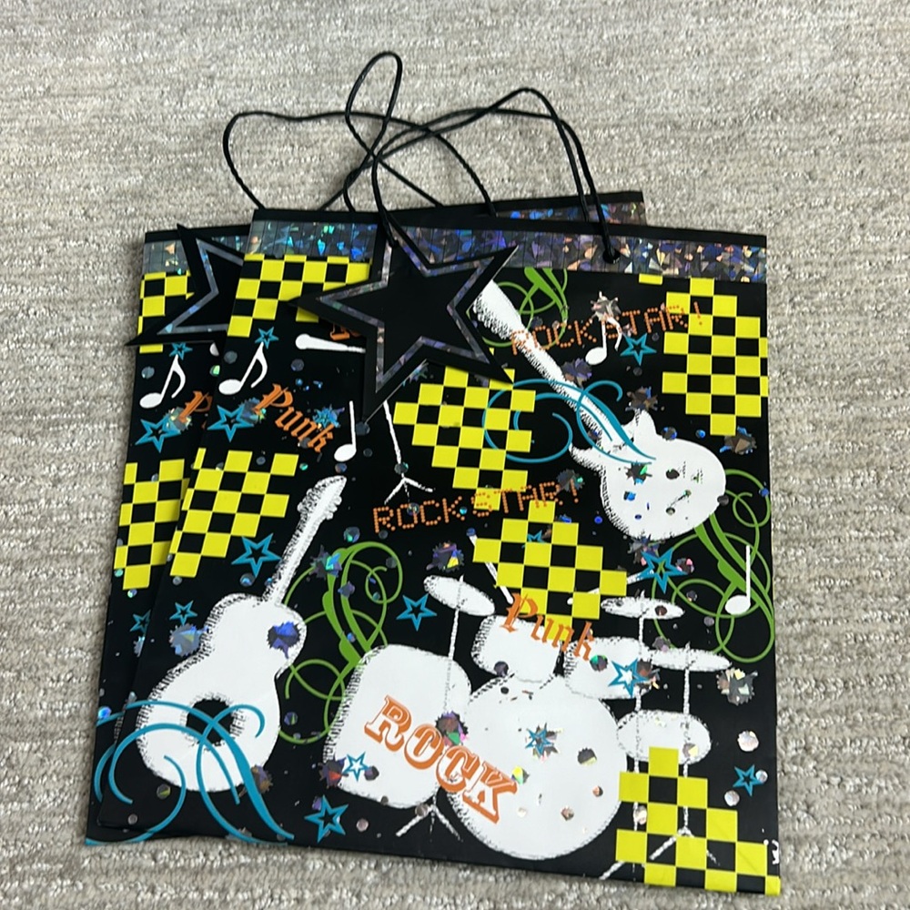 2 Rock Star Gift Bags & Tags